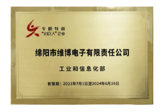 維博電子被列為第三批建議支持的國家級專(zhuān)精特新“小巨人”企業(yè)